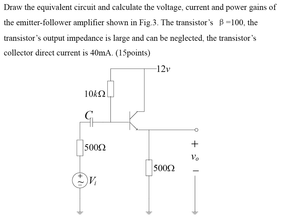 SOLVED Draw the equivalent circuit and calculate the voltage, current