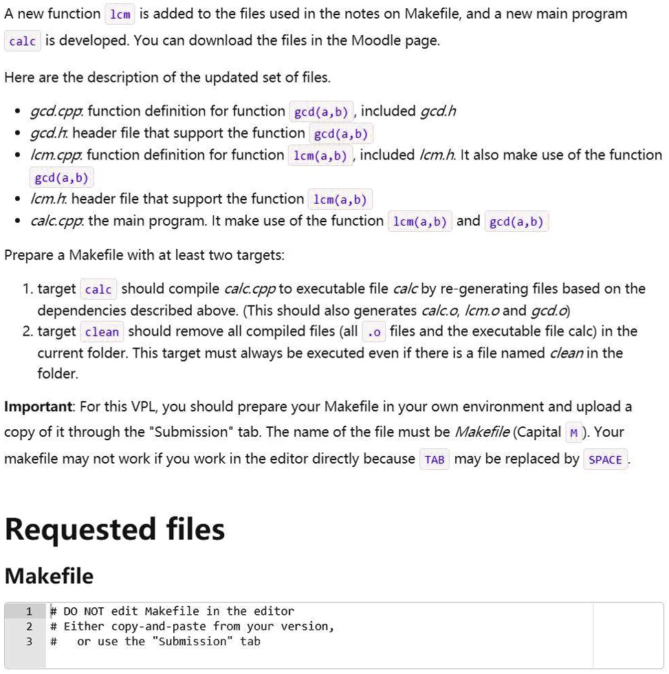 SOLVED: You should write a Makefile. A new function Icm is added to the ...