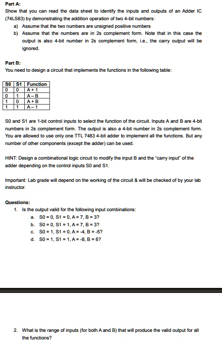 SOLVED: Part A: Show that you can read the datasheet to identify the ...