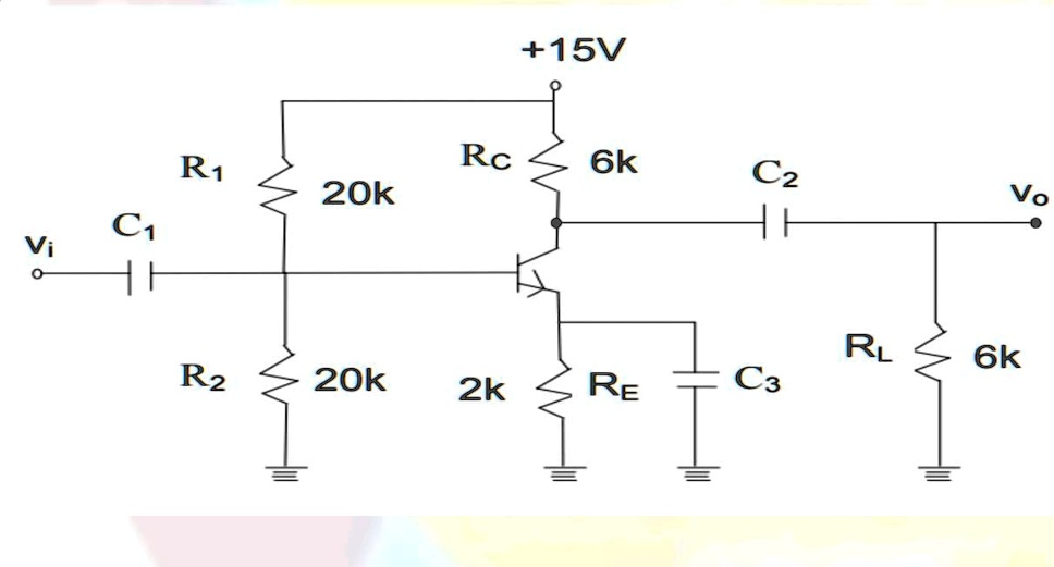 SOLVED The transistor in the amplifier circuit shown in Fig. has h
