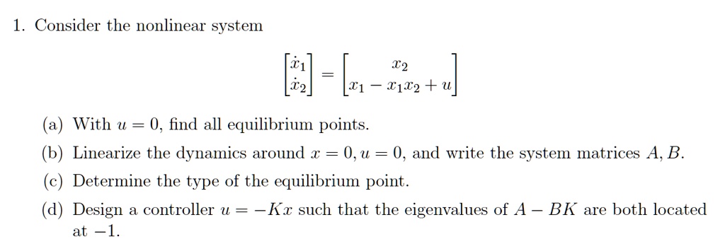 Solved (b) Consider the nonlinear system of equations z +