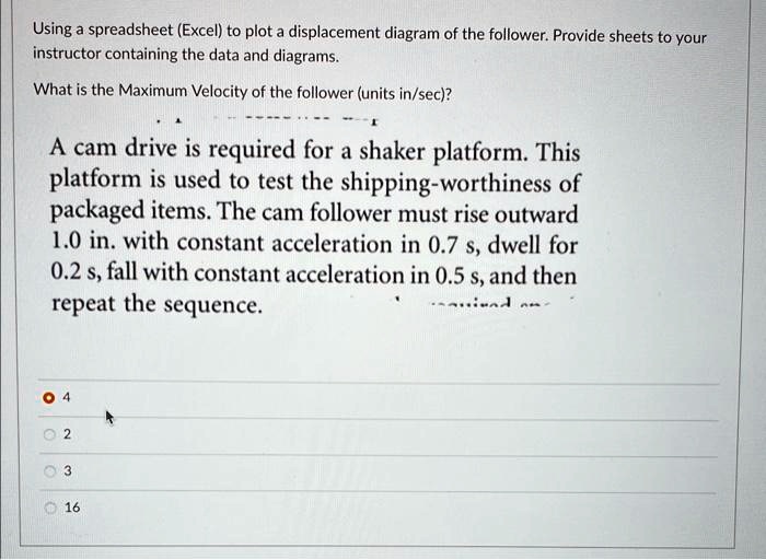 SOLVED Just need the Excel spreadsheet to show how to plot a
