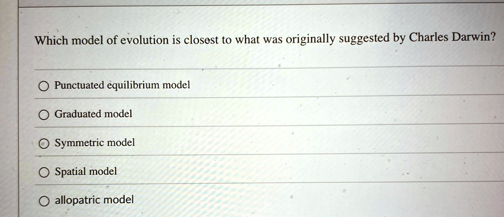 Graduated Model Which model of evolution is closest to what was originally suggested by ...