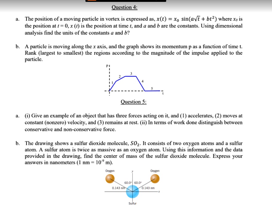 qucstion 4 the position of a moving particle in vortex is expressed ...