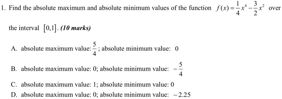 Video Solution: 1 3 1. Find The Absolute Maximum And Absolute Minimum 