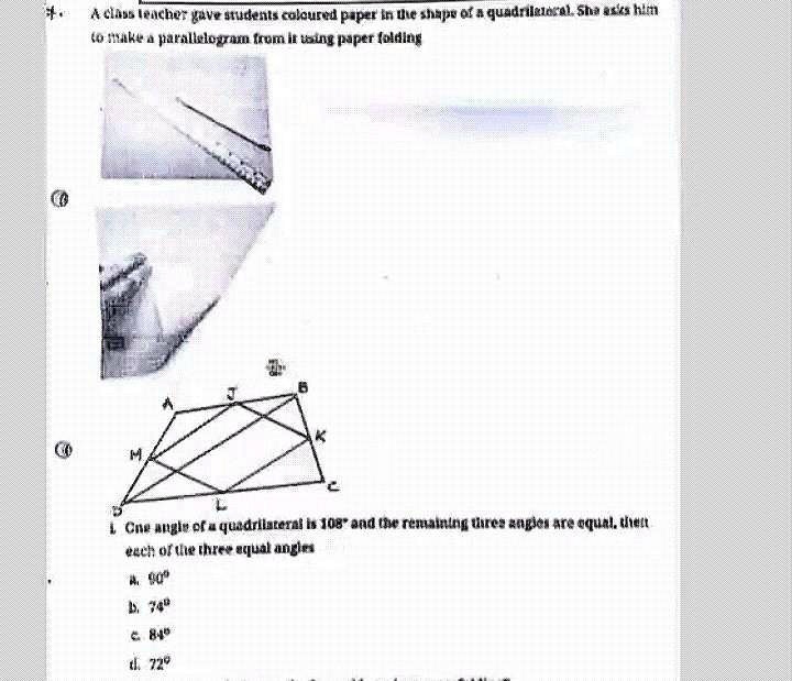 SOLVED 'a class teacher gave students coloured paper in the shape of a