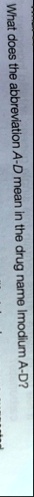 what does the abbreviation a d mean in the drug imodium a d 68457