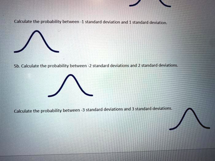 SOLVED Calculate the probability between standard deviation and standard deviation. Sb