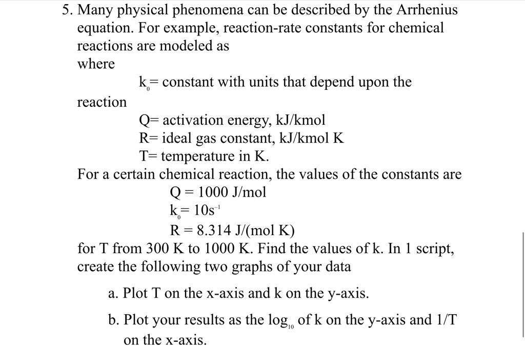 SOLVED: In octave/MATLAB: 5. Many physical phenomena can be described ...