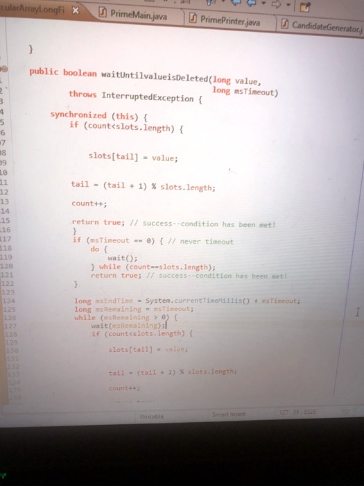 SOLVED: CircularArrayLongFi X PrimeMain.java PrimePrinter.java ...