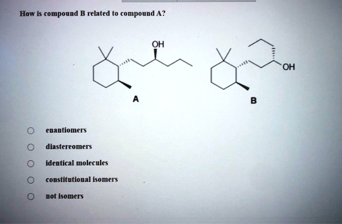 SOLVED: How Is Compound B Related To Compound A? OH OH Enantiomers ...