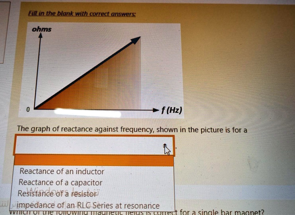SOLVED: Ellin the blankwth corectanswers: ohms f (Hz) The graph of ...