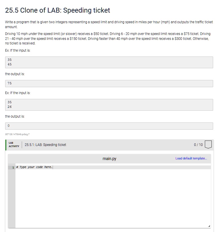 255 clone of lab speeding ticket python 255 clone of lab speeding ...