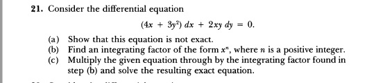 SOLVED: Consider the differential equation (4x 3y