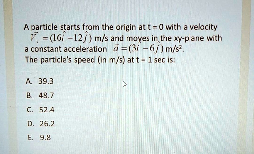 solved-particle-starts-from-the-origin-at-t-0-with-a-velocity-v-16i-12j-m-s-and-moves