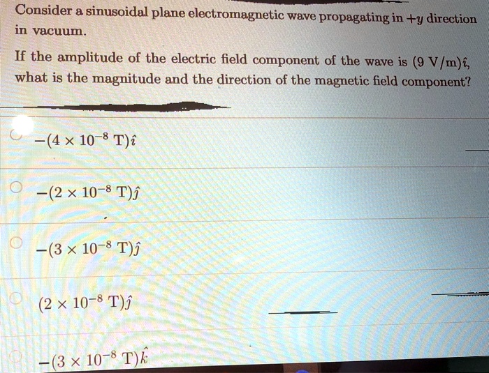 Solved Consider Sinusoidal Plane Electromagnetic Wave Propagating In