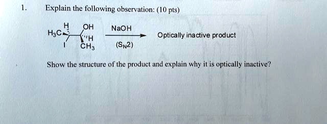 SOLVED: Explain the following observation: ([0 pts) Hcd OH NaOH 