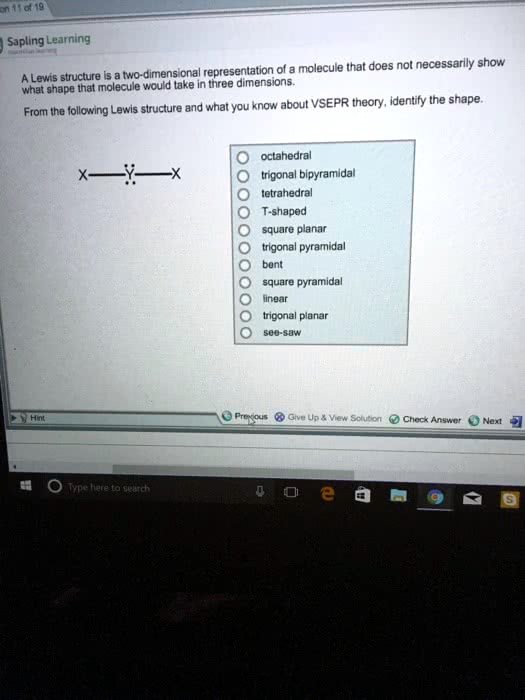 Solved: ' A Lewis Structure Is A Two-dimensional Representation Of A 