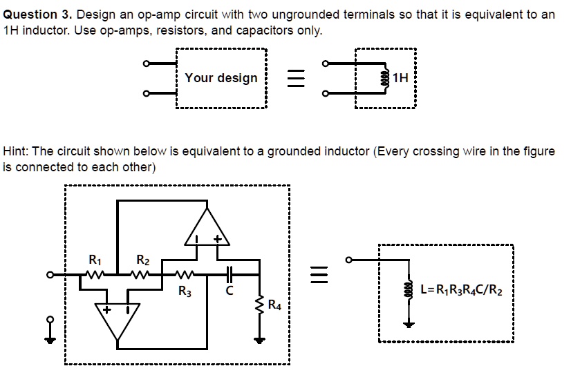 SOLVED Design an opamp circuit with two ungrounded terminals so that