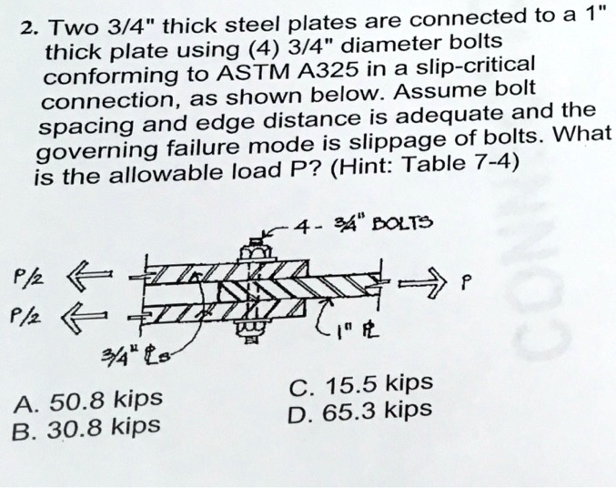 SOLVED Thick Plate Using 4 3 4 Diameter Bolts Conforming To ASTM solved-thick-plate-using-4-3-4-diameter-bolts-conforming-to-astm