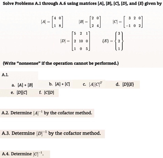 using matlab for verification solve problems a1 through a6 using ...