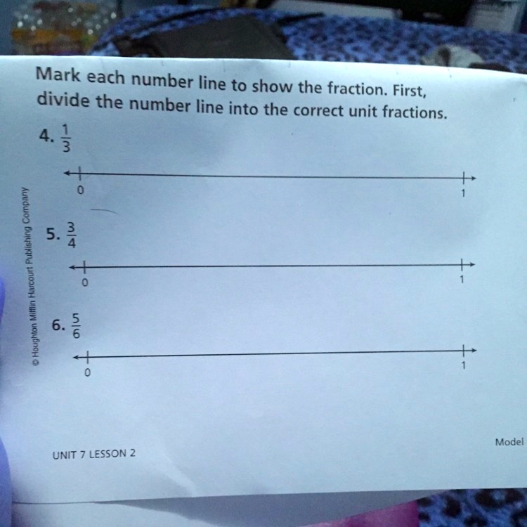 SOLVED: 'What is the drawing of the fraction Mark each number line to ...