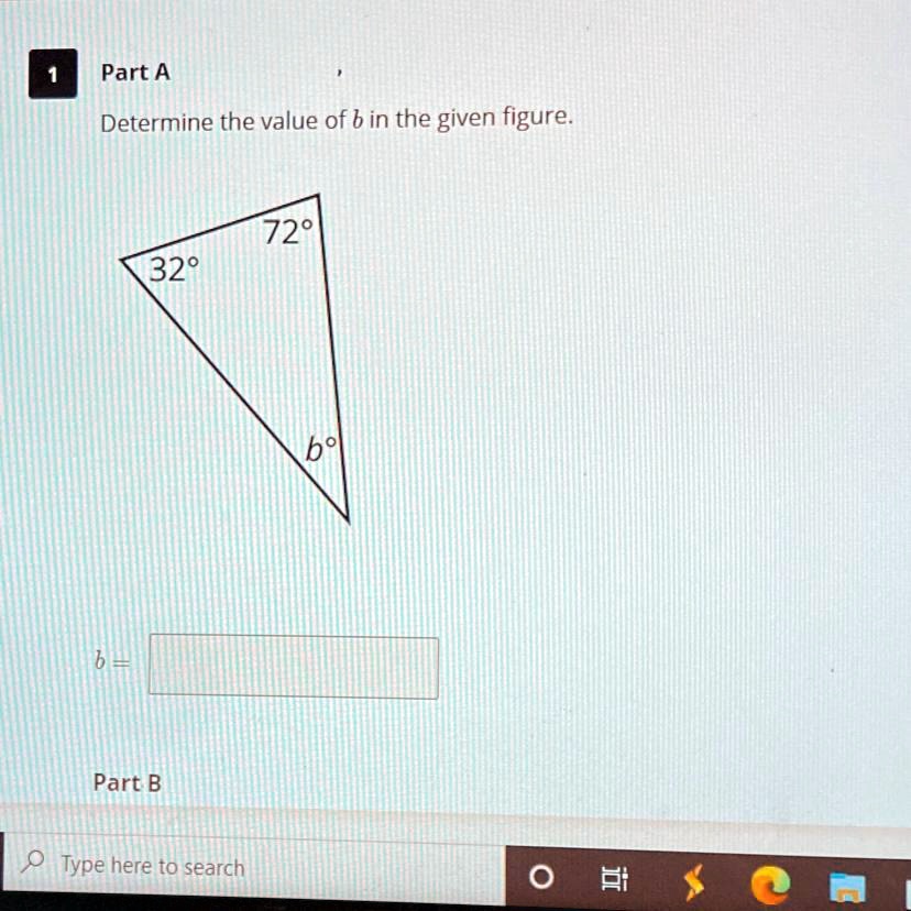 SOLVED: Determine The Value Of B In The Given Figure. Please Help. Part ...