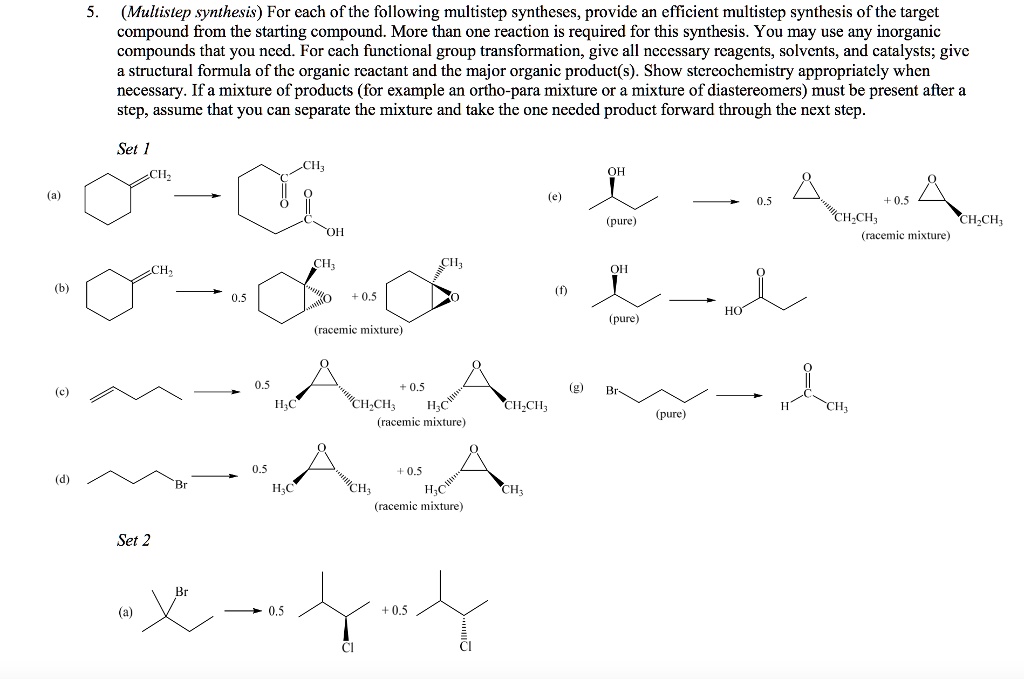 SOLVED: (Multistep synthesis) For each of the following multistep ...