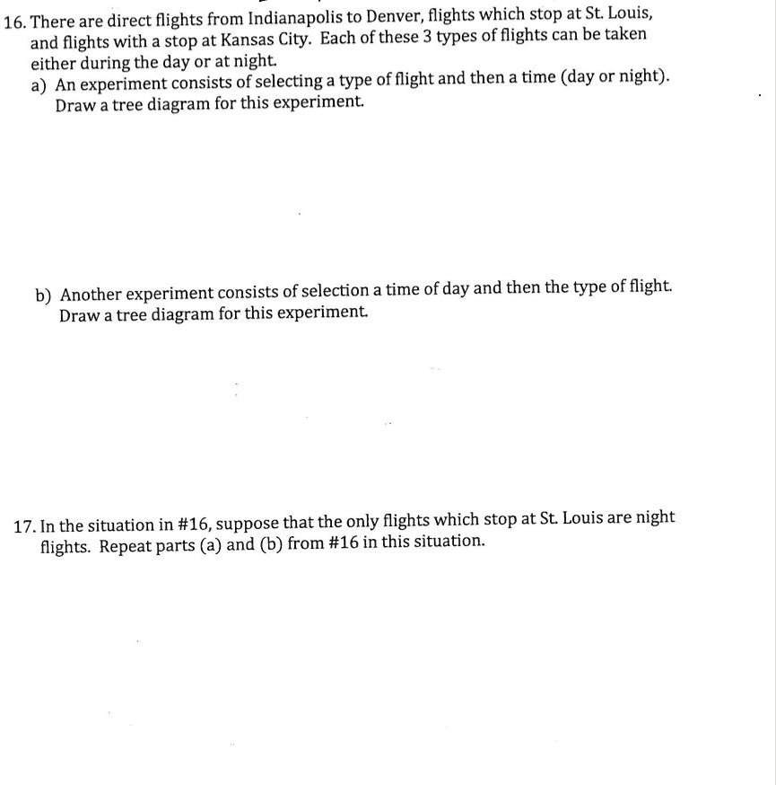 SOLVED 16. There are direct flights from Indianapolis to Denver