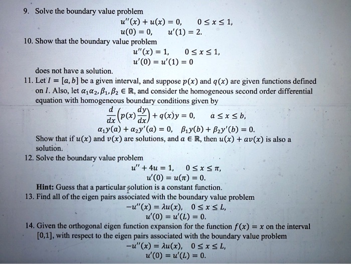 Solved Solve The Boundary Value Problem U” X U X 0 0