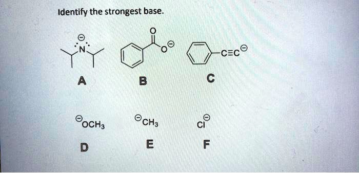identify the strongest base och3 czco ch3 65855