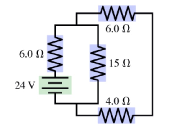 For The Circuit Shown Find The Current Through And The Potential Difference Across Each Resistor 6230