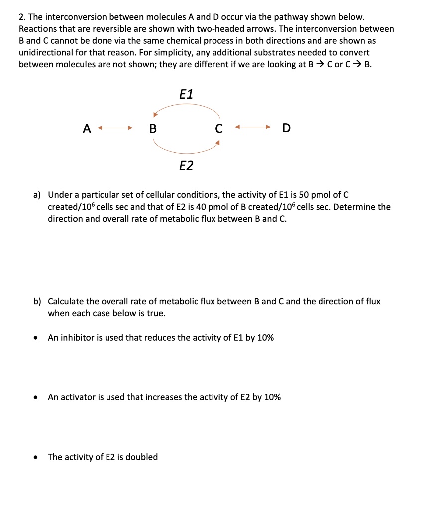 2 the interconversion between molecules a and d occur via the pathway ...
