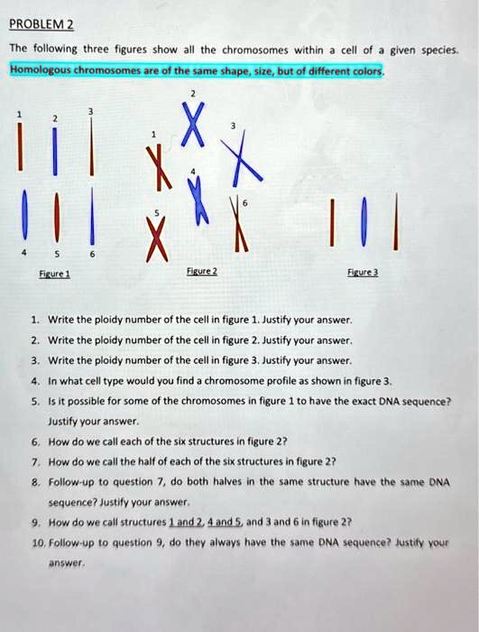 SOLVED: PROBLEM 2 The following three figures show all the chromosomes ...