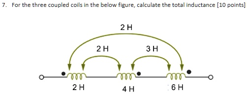 SOLVED: 7. For the three coupled coils in the below figure, calculate ...