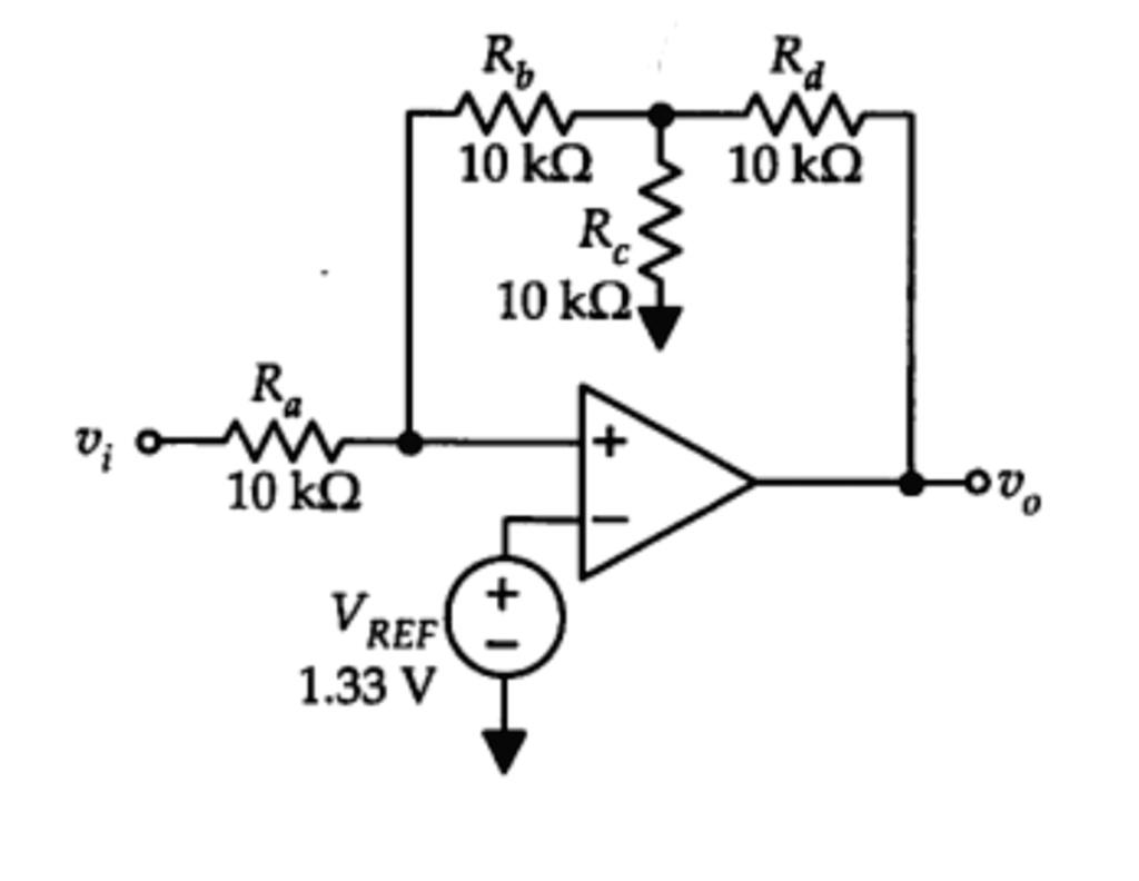 SOLVED A slightly modified version of a noninverting comparator with