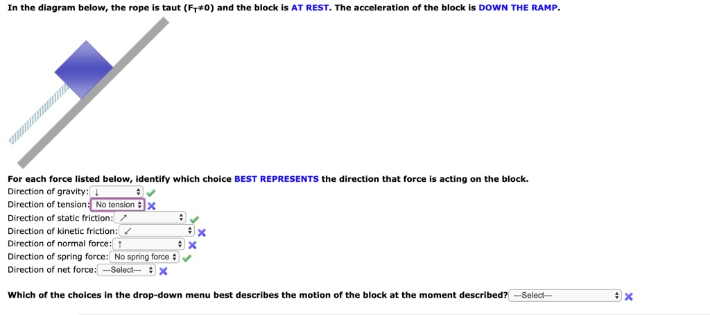 in the diagram below the rope is taut ft0 and the block is at rest the ...