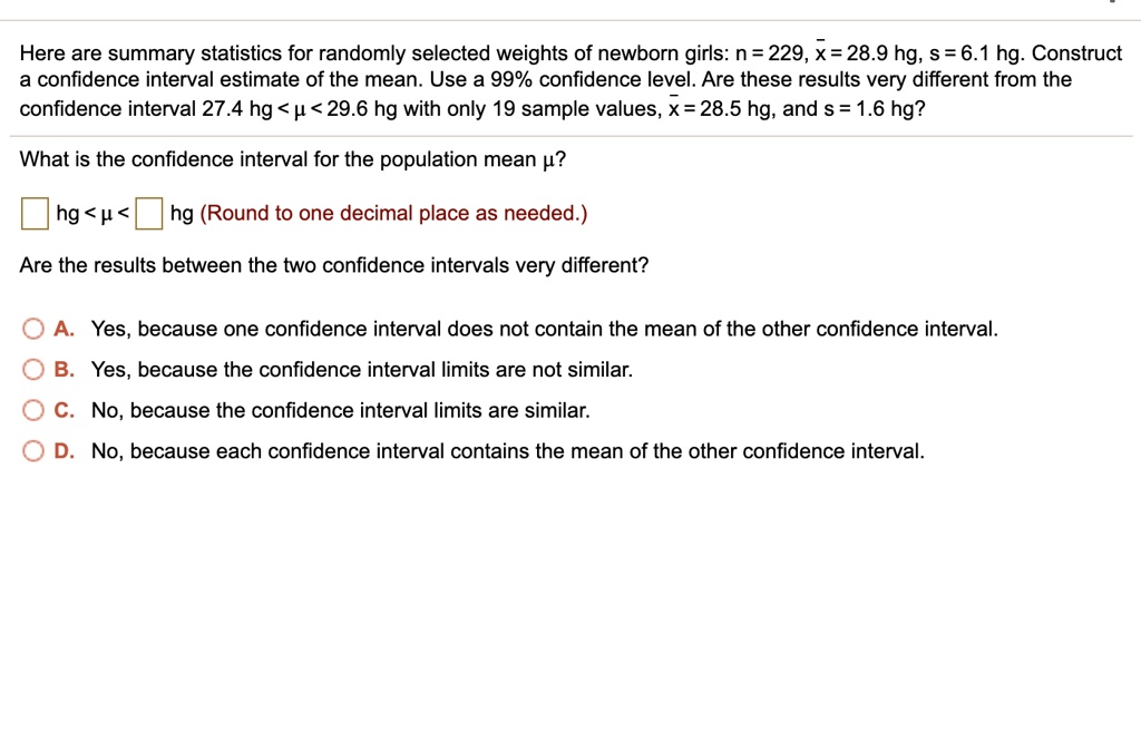 SOLVED Here Are Summary Statistics For Randomly Selected Weights Of solved-here-are-summary-statistics-for-randomly-selected-weights-of
