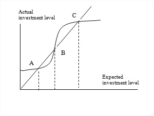Equilibrium Framework Actual investment level Expected investment level