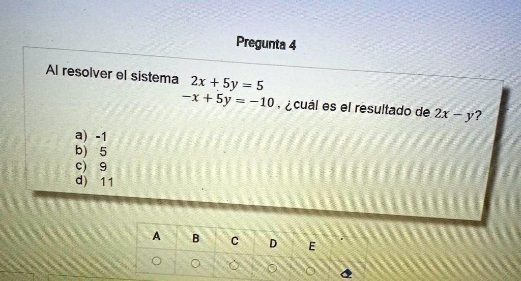 resolva o sistema 3x y 15 2x y 5