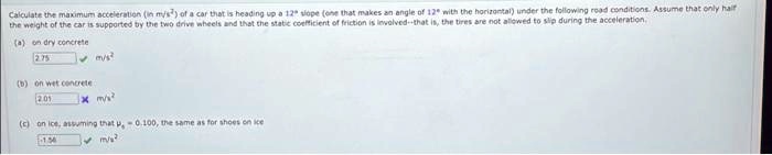 Please help with b. Calculate the maximum acceleration in m/s^2 of a ...