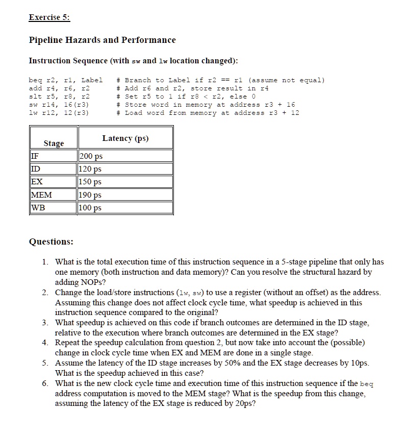 beq r2 rl label branch to label if r2 r1 assume not equal add r4 r6 r2 add r6 and r2 store result in r4 slt r5 r8 r2 set r5 to 1 if r8 r2 else 0 sw r14 16r3 store word in memory at address r 08692