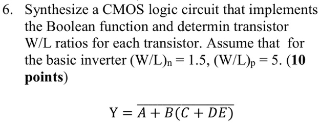 Cmos Configuration Using Boolean Function 6. Synthesize a CMOS logic circuit that implements the Boolean function ...
