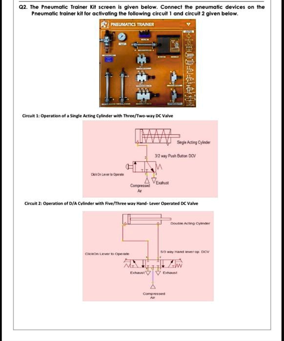 Pneumatic Training.pdf Q2. The Pneumatic Trainer Kit screen is given below. Connect the ...