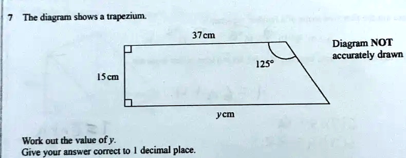 Solved: The Diagram Shows A Trapezium. 37 Cm Diagram Not Accurately 