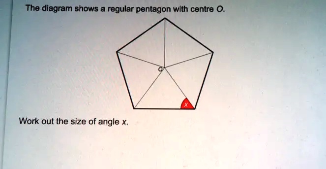 SOLVED: The diagram shows a regular pentagon with centre 0. Work out ...