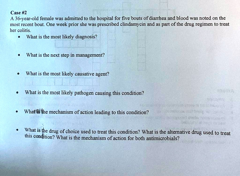 SOLVED Case 2 A 36yearold female was admitted to the hospital for