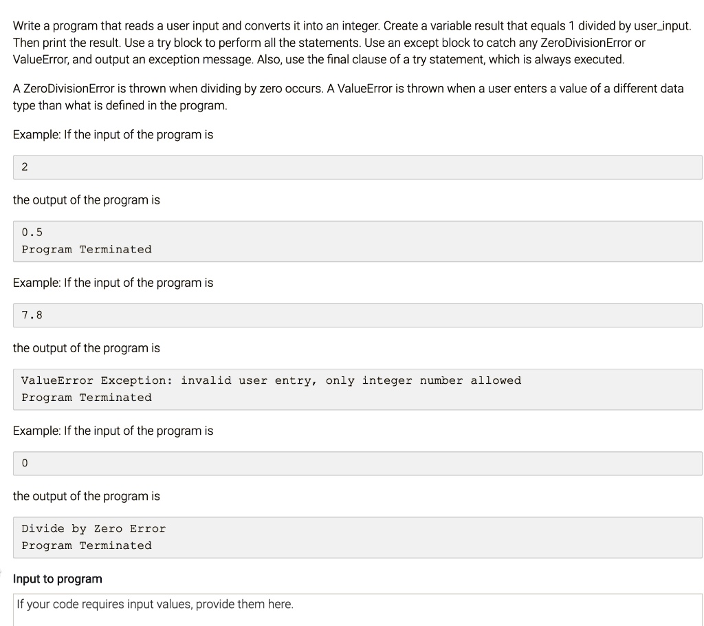 SOLVED: Write a program that reads a user input and converts it into an ...