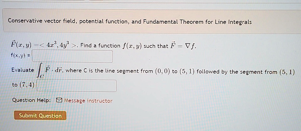 VIDEO Solution: Conservative Vector Field, Potential Function, And ...