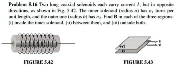 problem 516 two long coaxial solenoids each canry current but in ...